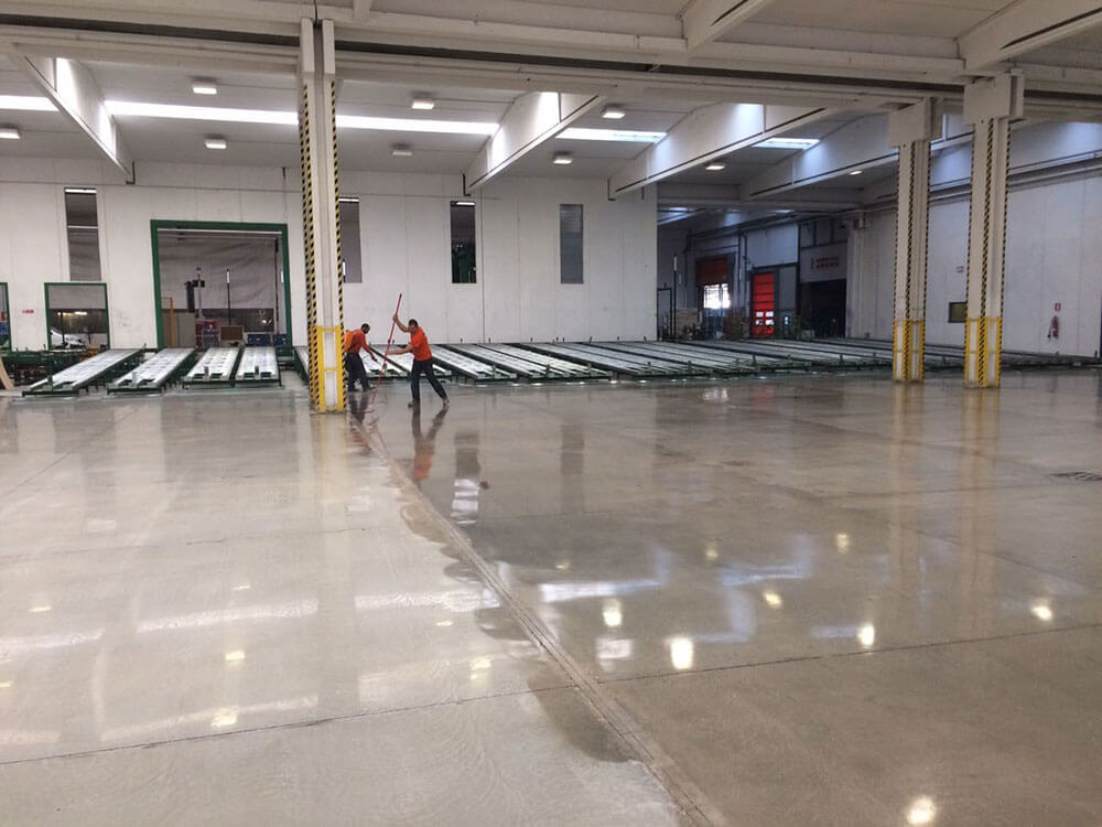 concrete floors food production