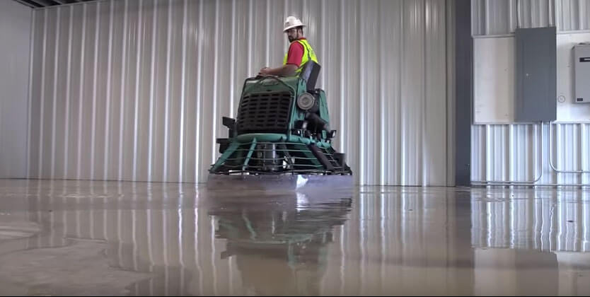 polished concrete when consider power trowel